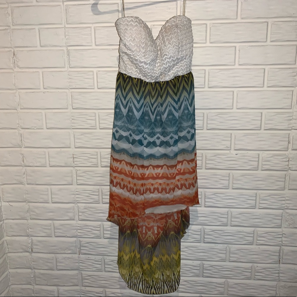Strapless Hi-Lo Beach Dress